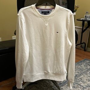 Tommy Hilfiger White crew neck sweat shirt, small size